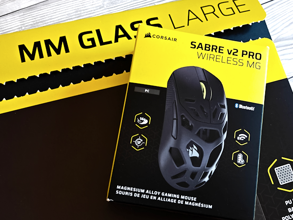 Corsair Sabre v2 Pro Wireless MG egér + MM Glass Large Precision Gaming egérpad teszt