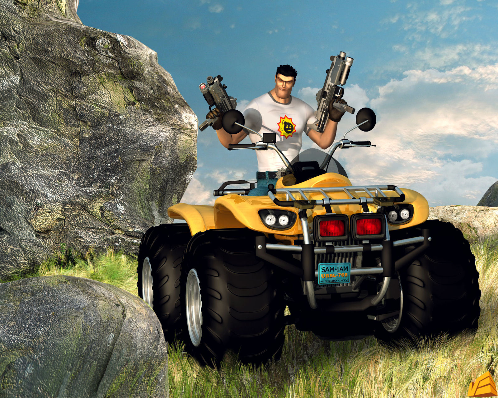 Хочу крутой игра. Игра serious Sam. Serious Sam II крутой Сэм 2. Serious Sam 2 Сэм. Сириус Сэм 2 квадроцикл.